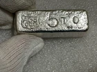 Very Rare! Vintage American Gold & Silver 5 Troy Oz .999 Fine Silver Poured Bar