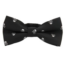 Men's Bowtie Skull Pattern Design Bow Ties Gray