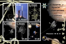 St. Vincent 2008 Satellite Pioneer Space Exploration Sheet of 6 MNH Perforated