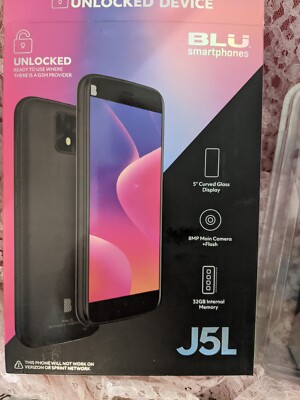 BLU J5L J0050WW 32GB GSM Unlocked Android Smart Phone - Black
