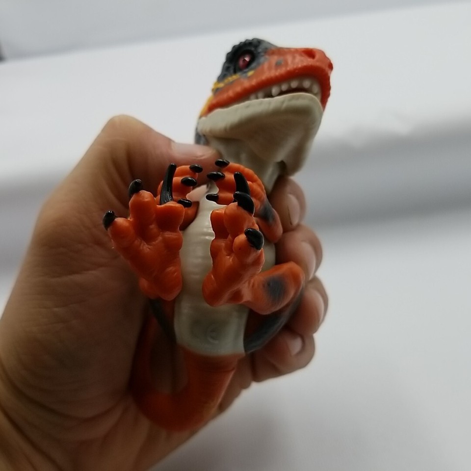 Untamed Raptor Fingerlings Toy Blaze (Orange) Interactive Dinosaur ...