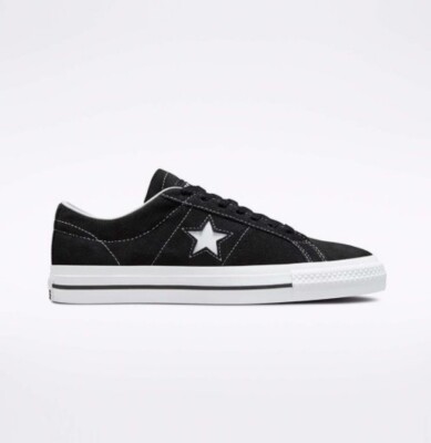 Size 7 - Converse One Star Pro Black White for sale online | eBay