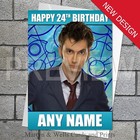 Dr Who birthday card: David Tennant. 5x7 inches. Personalised, plus envelope.