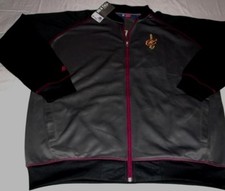 Cleveland Cavaliers Full Zip Jacket Youth Large Gray Black Embroidered Logos NBA