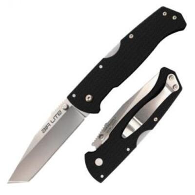Cold Steel Air Lite Tanto Point Folding Knife Black 3.5in Blade Belt Clip
