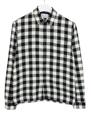 SANDRO Hemd Herren Medium Flanell Kariert Mit Brusttasche Und Knöpfen