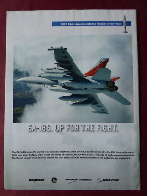 6/2007 PUB BOEING NORTHROP-GRUMMAN GE RAYTHEON EA-18G GROWLER ORIGINAL ANZEIGE
