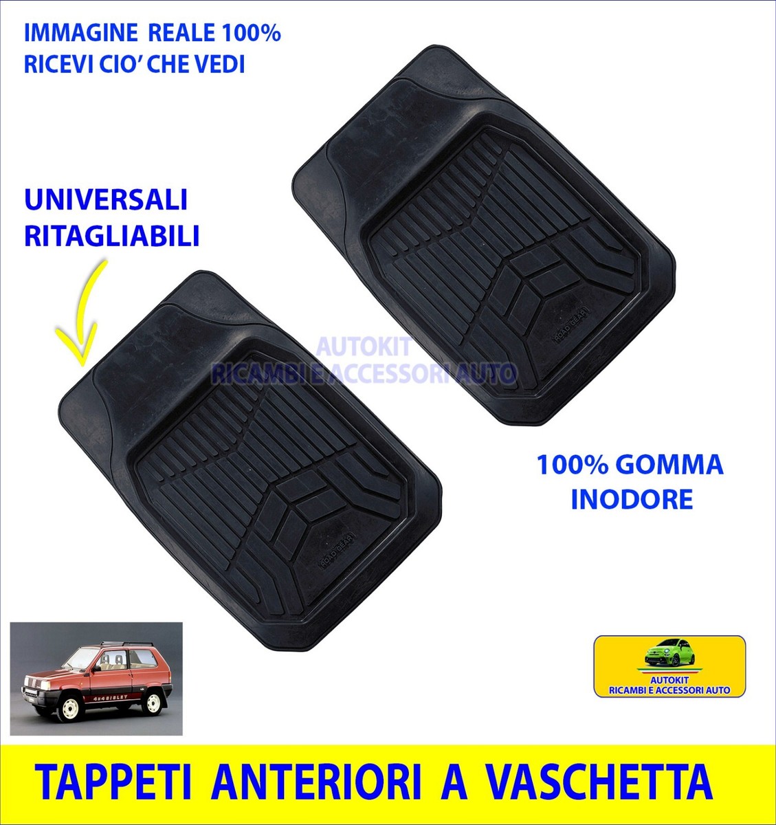 Set di tappetini anteriori in velluto per Ford Ka MK2 – 2 pezzi – su misura