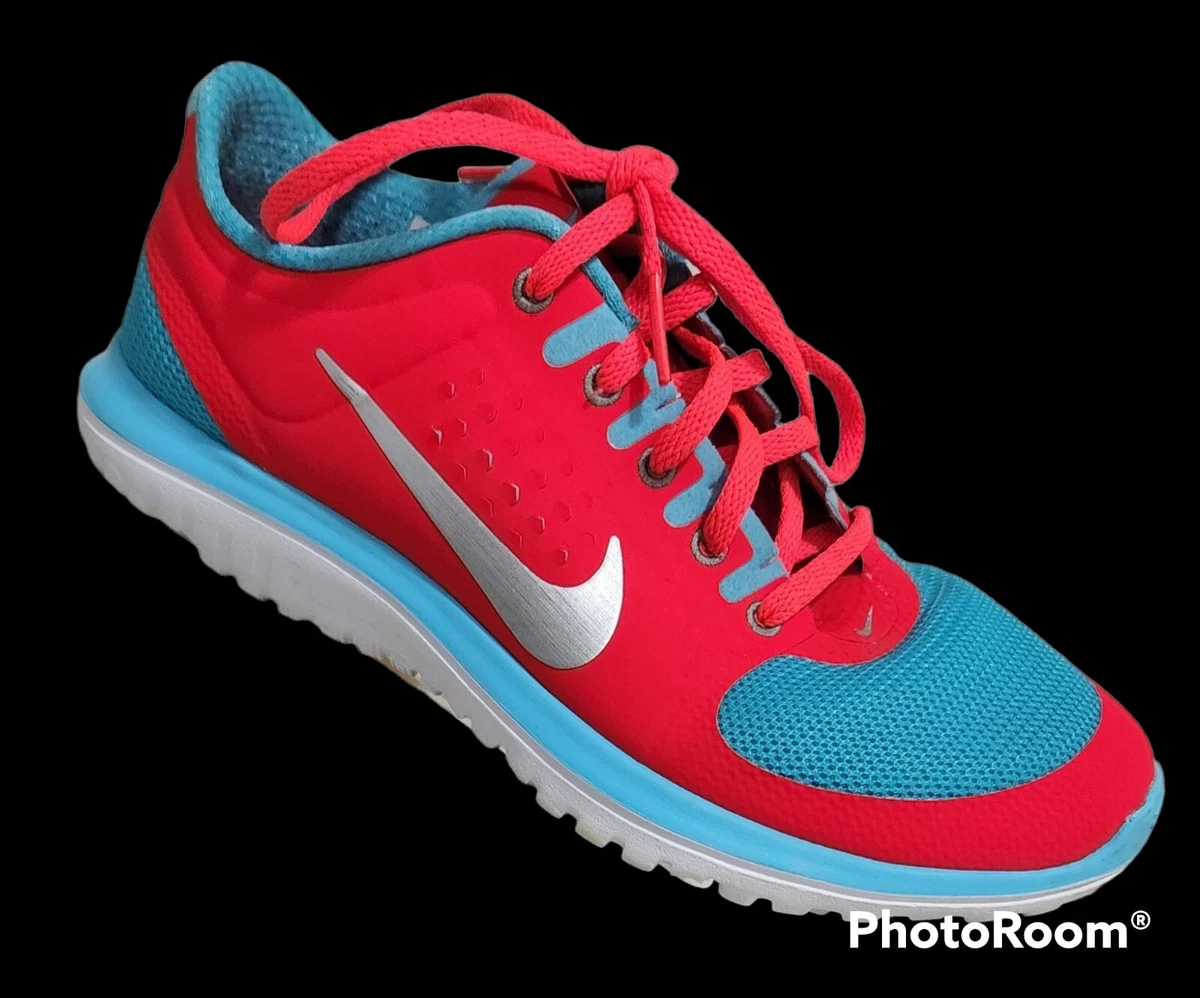 Nike Fitsole Lite Run Neon Coral/Turquoise Running Shoes Women&#039;s 6 Comfort! eBay