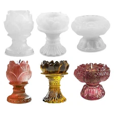 Elevated Candle Holder Mold Silicone Resin Mould Epoxy Resin Casting Mold