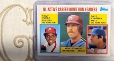 Mike Schmidt/Tony Perez/Dave Kingman, Phillies/Mets, 1984 Topps HR Leaders 703🇬