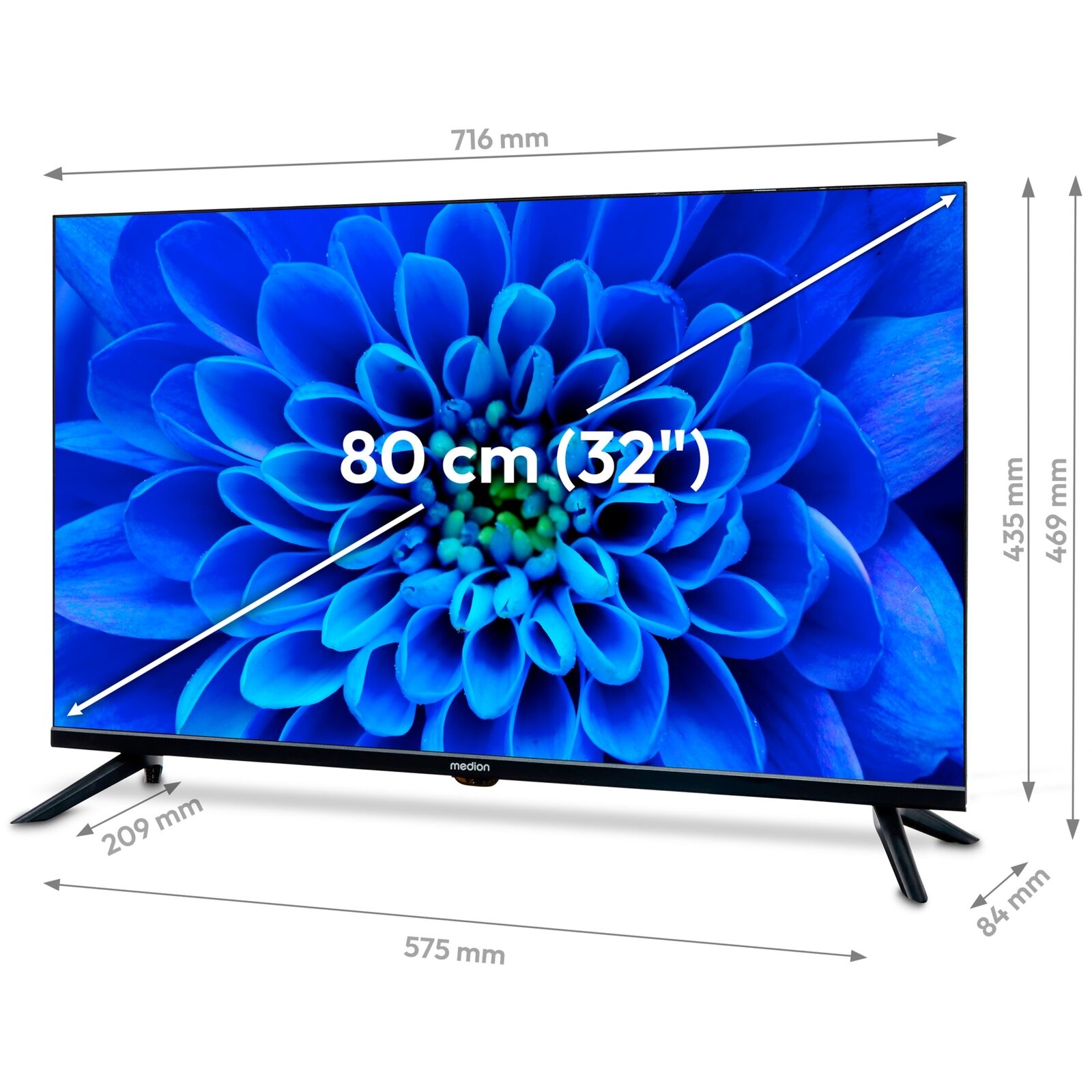 MEDION E13208 (MD 30328) Fernseher 80cm31,5 Zoll LCD TV HD Triple Tuner CI F