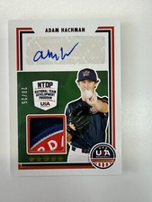 2022 Panini USA Stars & Stripes Adam Hachman NTDP Relic Patch Auto /25 SSP Gold