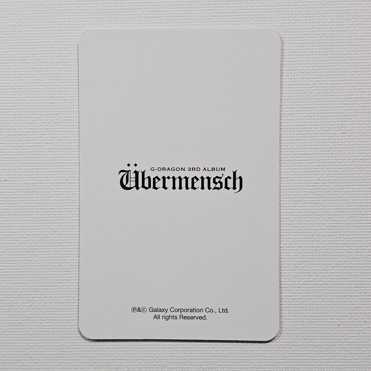 g-dragon übermensch 入場特典 G-DRAGON ジヨン 展示会 Übermensch 入場特典 VRチケット - メルカリ