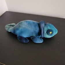 Ty Beanie Baby. Rainbow The Chameleon. Rare,  PE Pellets. No Tongue. Blue
