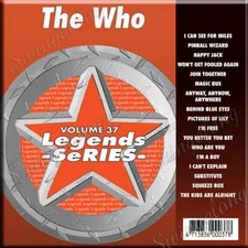 KARAOKE CD+G LEGEND SERIES THE WHO 17 Tracks VOL-37 NEW In Vinyl w/Print
