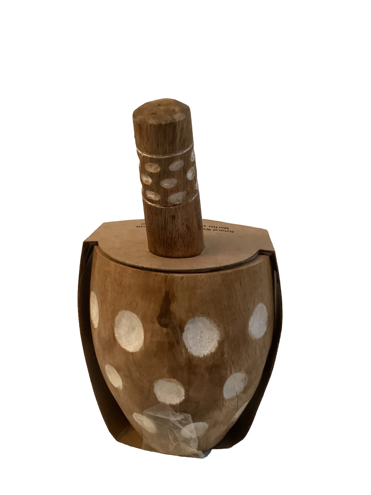 Natural Wooden Mortar & Pestle ~ Handcrafted In India