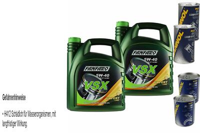 10L Motoröl FANFARO VSX 5W-40 2x MANNOL Leak-Stop ADDITIV+Motor Doctor