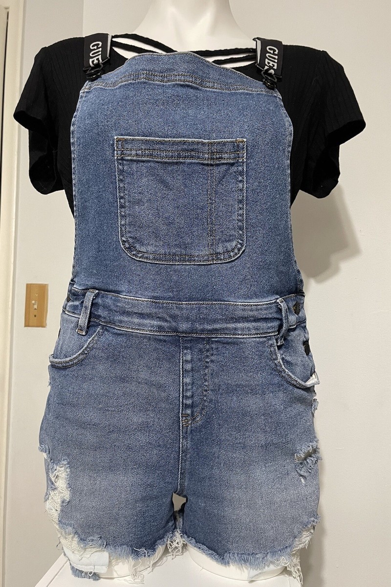 Overol corto de jeans casual para mujer