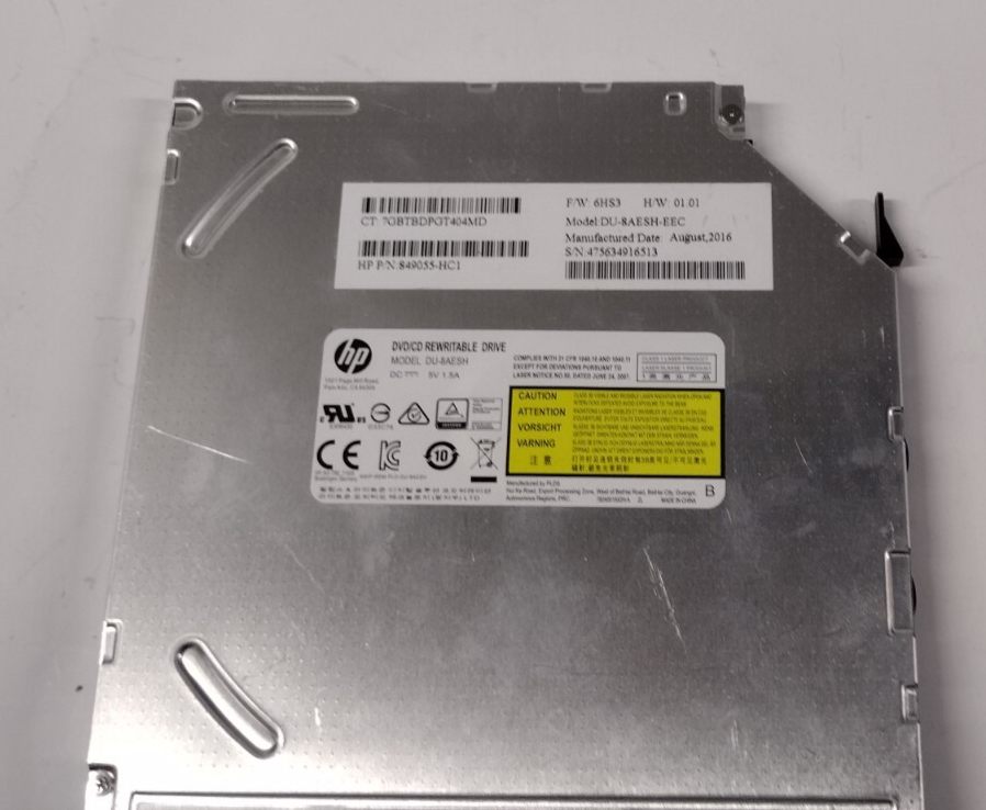 HP DVD/CD REWRITABLE DRIVE/ DU-8AESH/ 849055-HC1 | eBay