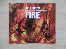 Die Krupps autographs signed CD cover "Fire"