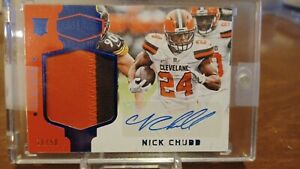2018 PANINI PLATES AND PATCHES NICK CHUBB ROOKIE AUTO PATCH SSP #36/50 🔥 MINT