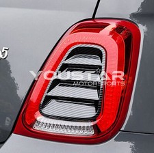 UK NEU für 16+ FIAT 500 + ABARTH 595 695 CARBON EFFEKT RÜCKLICHT LAMELLENLEISTEN