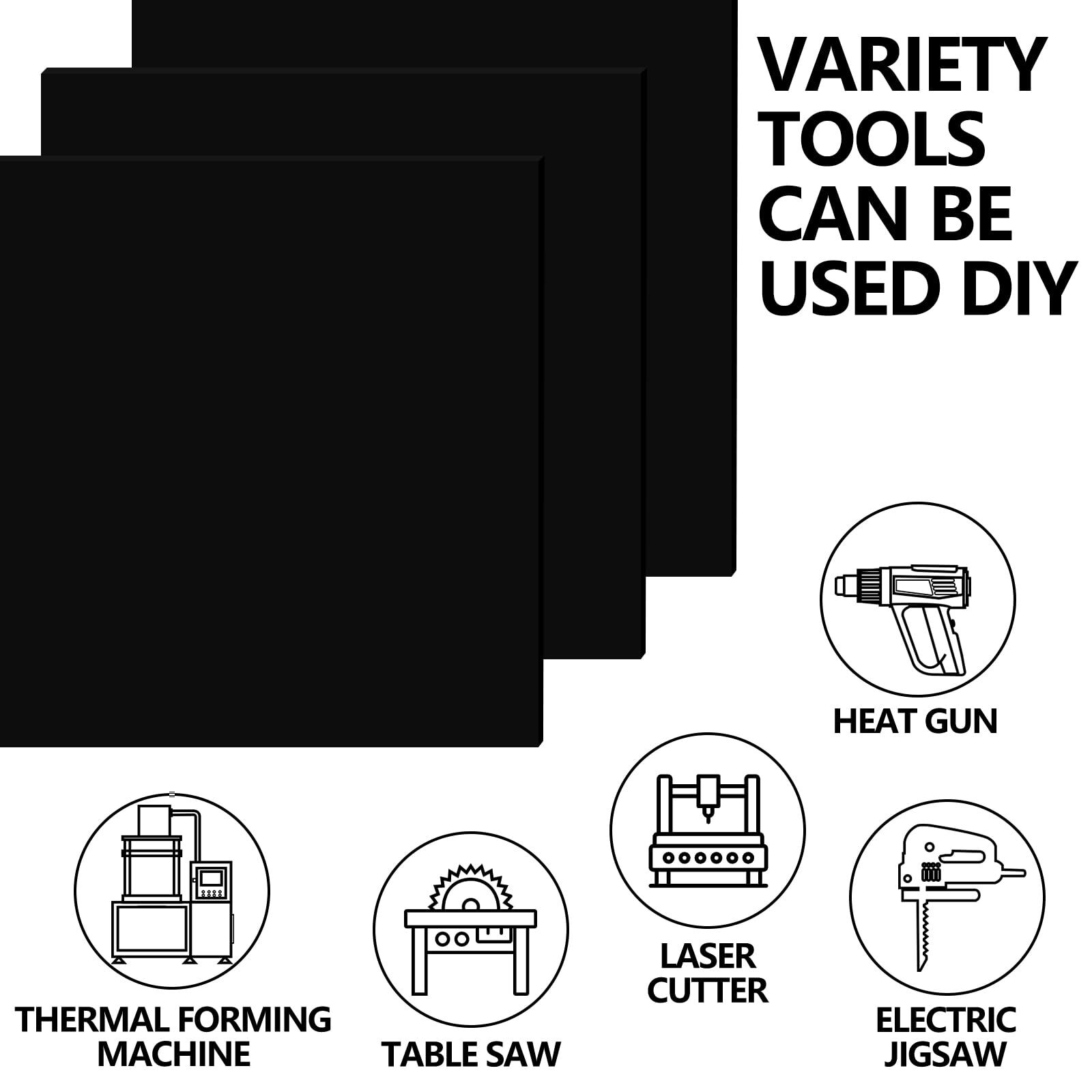 3 Pcs Acrylic Sheets 12 x 12 x 1/8 Inch Laser Cutting Acrylic Sheets Acrylic ...