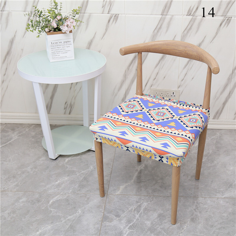 Cow Horn Chair Cover for Home Office Flower Printed Chair Cushion