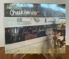 Peel & Stick WALLIES CHALKBOARD Border Wall Stickers 6 Feet Decals Chalk