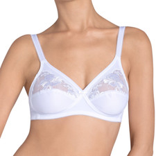 Sujetador mujer Triumph Modern Posy N01 sin aros negro, blanco nuevo