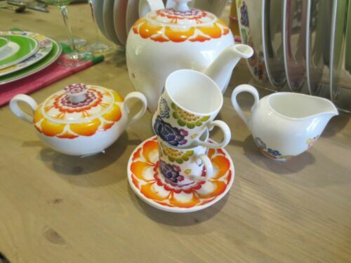 Service à Café Villeroy & Boch Clacquesin 12 Tasses Et Sous-tasses – Porcelaine Neuve