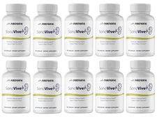 SonoVive Hearing Aid Supplement, Helps Ear Function  - 10 Bottles