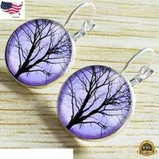 925 Silver Plated Ear Hook Women Earrings Wedding Dangle Drop Jewelry Simulated