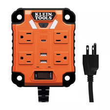 4-Outlet Power Supply Box Magnetic Power Strip Surge Protector with 3 USB Ports,