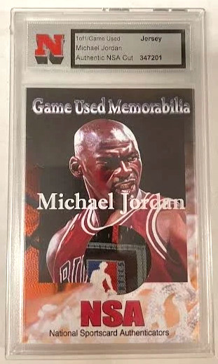 Michael Jordan NSA Logoman Game Worn Jersey Patch 1/1 view 1