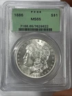 1886 Morgan Silver Dollar $1 PCGS MS65 Old Green Holder - High Grade.