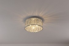 Emilia Design Crystal Drum Flush Ceiling Light Chrome factory sealed