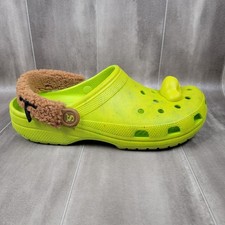 Shrek Crocs Mens Size 11 Nose Jibbitz, No Ears