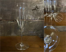 SET OF 6 CHAMPAGNE FLUTE GLASSES DOM PERIGNON CRYSTAL Baccarat 22.8 cm/h '60s