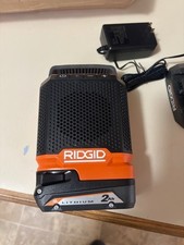 RIDGID R84088 18V Cordless Bluetooth Speaker With Battery And Charger Kit