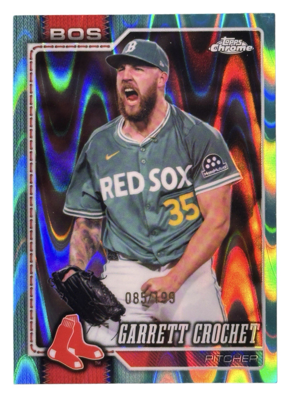 2026 Topps Chrome Garrett Crochet Aqua RayWave Refractor #300 Red Sox 85/199