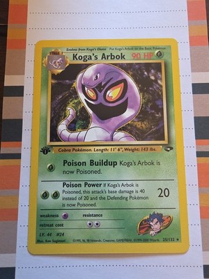 Koga's Arbok 25/132 Gym Challenge First Edition 