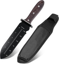 Hori Hori Garden Knife, Garden Tools with Sheath for Weeding, Planting, Digging,