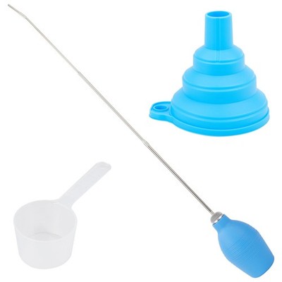 Amviner Diatomaceous Earth Powder Duster, Garden Bulb Duster Applicator, Blue