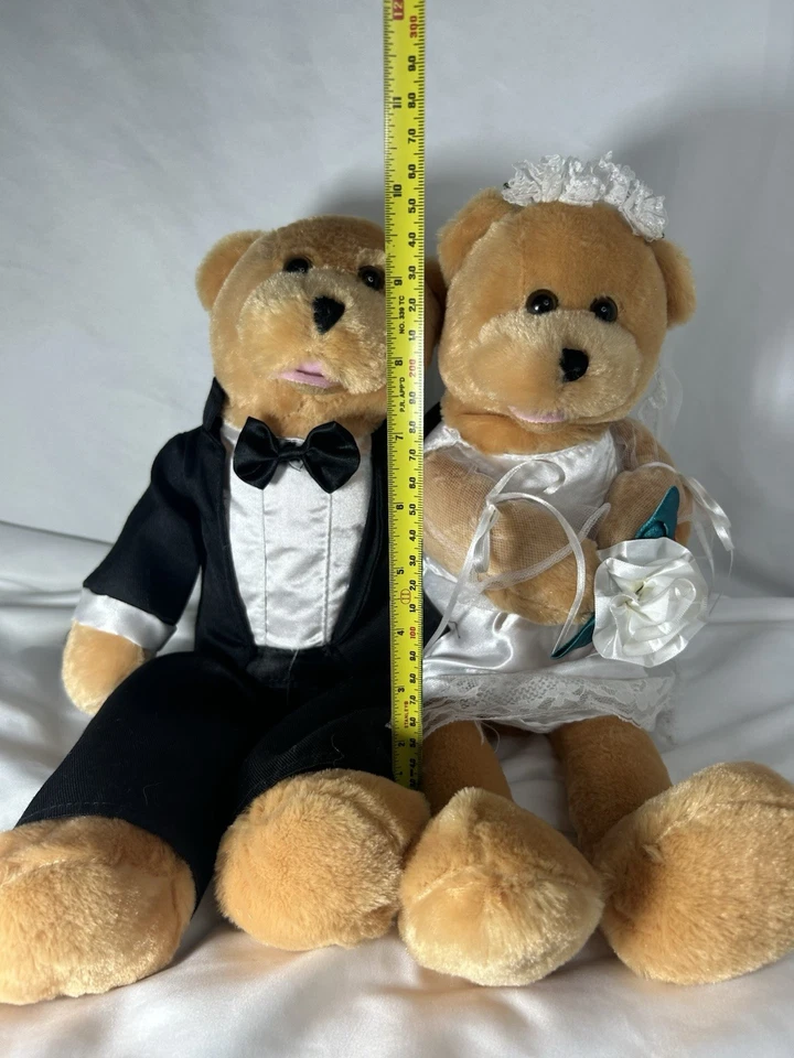 Vintage Chantilly Lane Bride & Groom Bear Sings "Love & Marriage" Animated *Read - Image 2 of 4