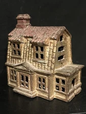 Antique Cast Iron A.C. Williams Colonial House Still Bank