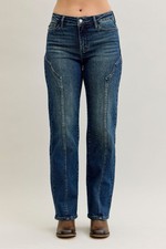 Judy Blue Full Size Seam Detail Straight Leg Jeans Plus Size - Free Shipping!!!!