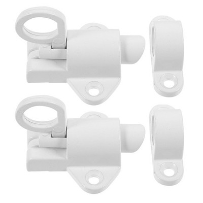 Aluminum Alloy Slide Bolt Latch White Automatic Spring Durable Door Lock