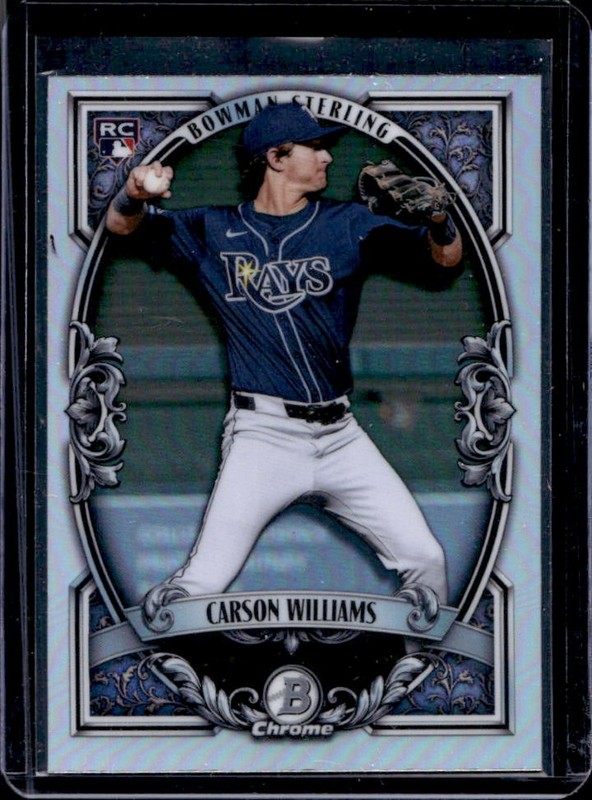 2026 Bowman Carson Williams Sterling Chrome RC Rookie #BST-15 Rays